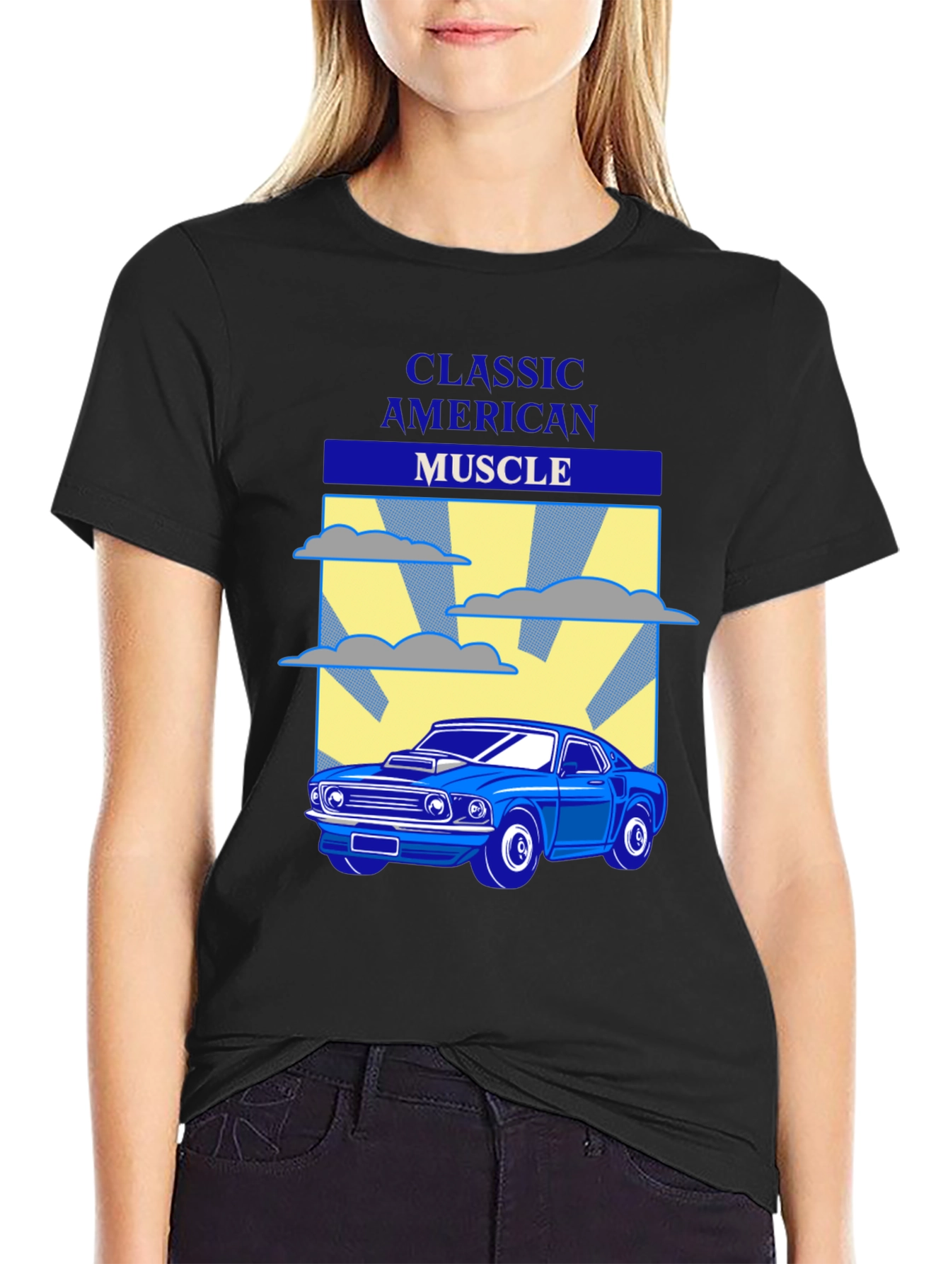 Classic American Muscle Car Graphic T-Shirt