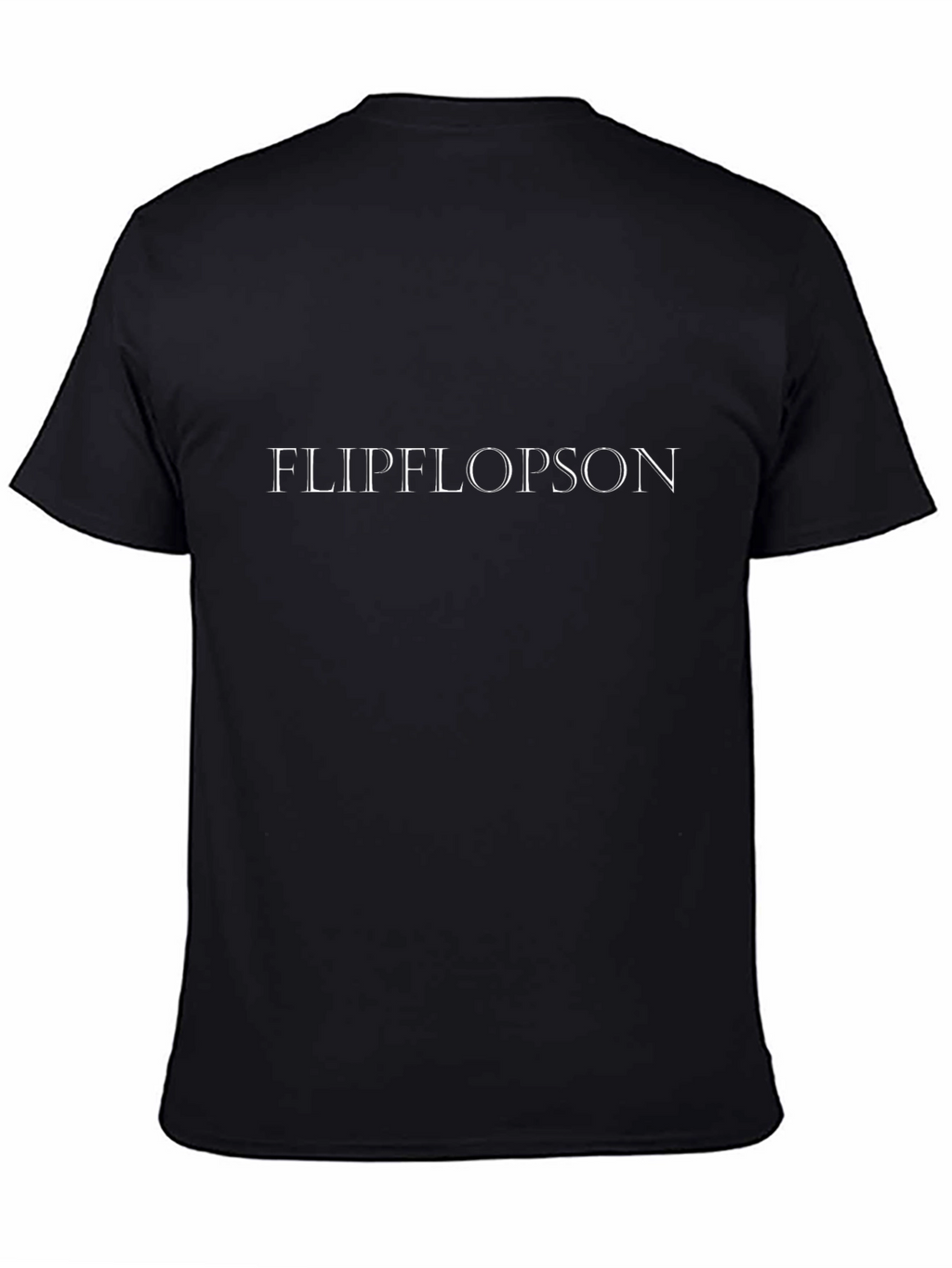 Flipflops on T-Shirt Black