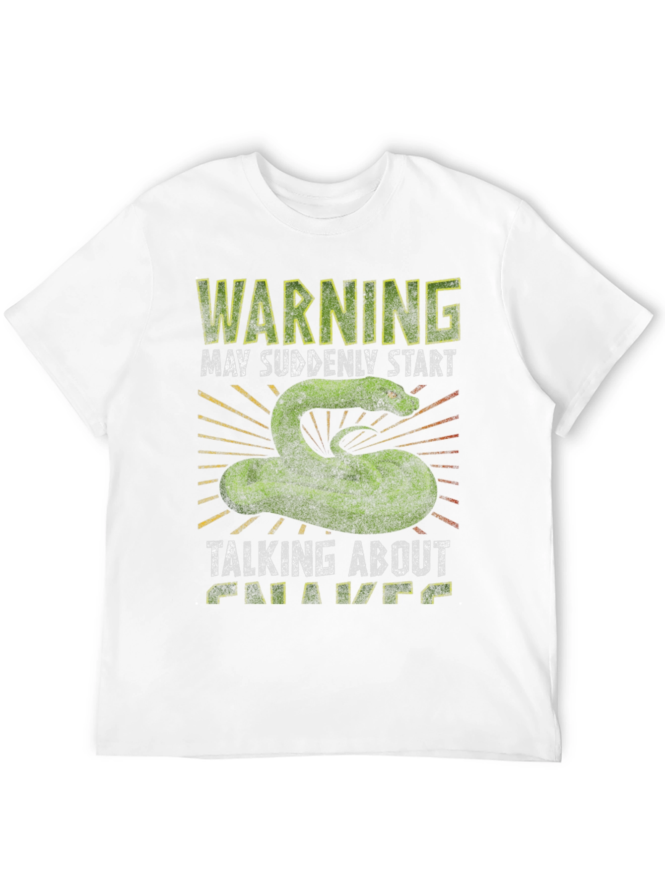 Warning May Suddenly Start Talking About Snakes Funny T-Shirt