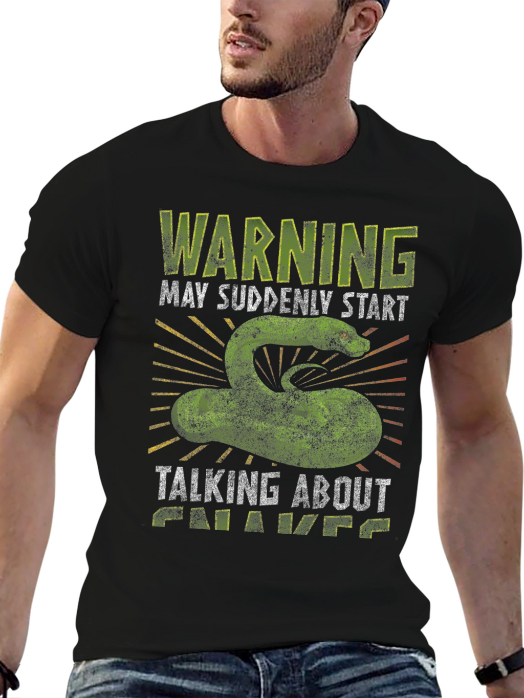 Warning May Suddenly Start Talking About Snakes Funny T-Shirt