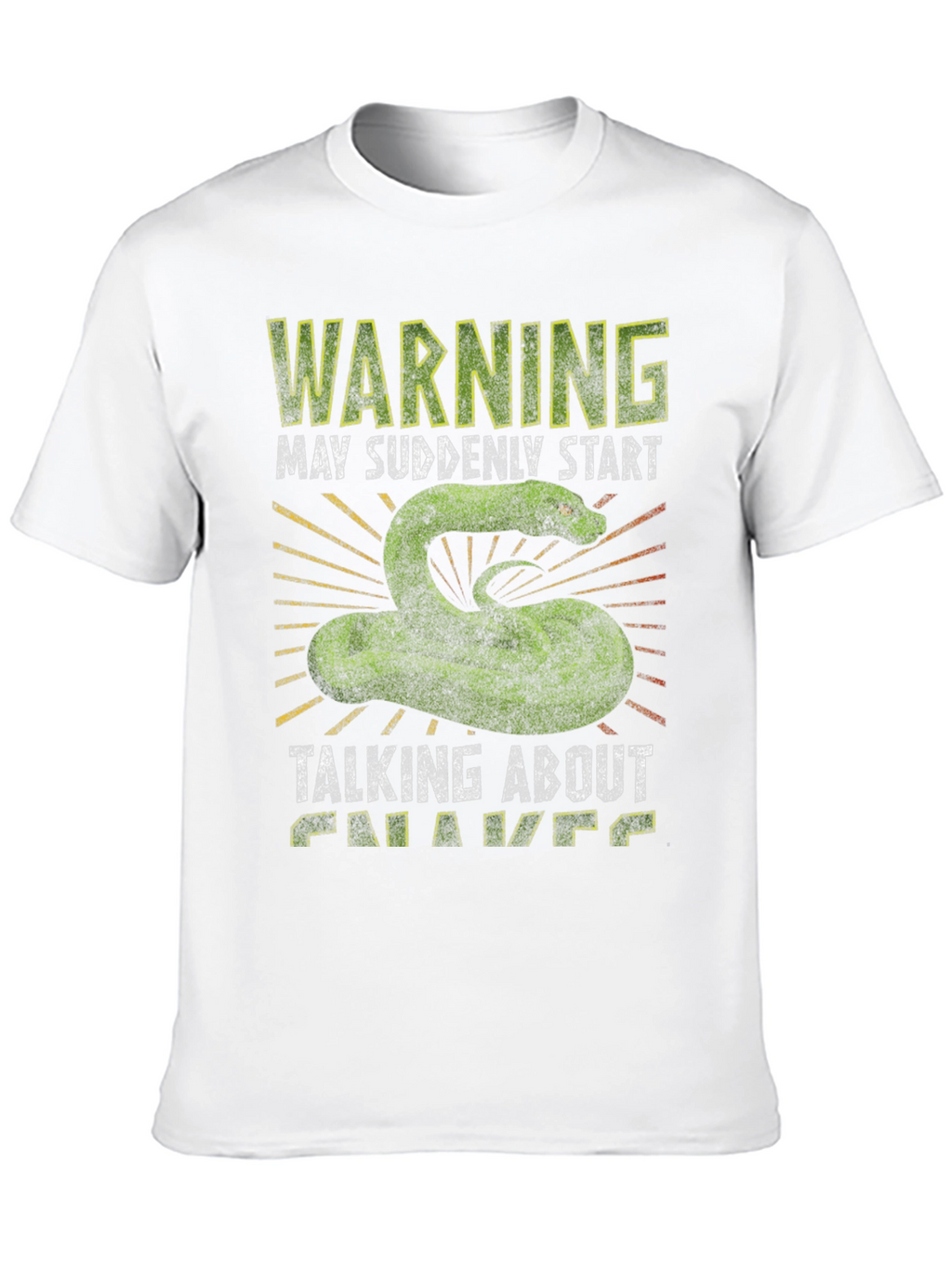 Warning May Suddenly Start Talking About Snakes Funny T-Shirt