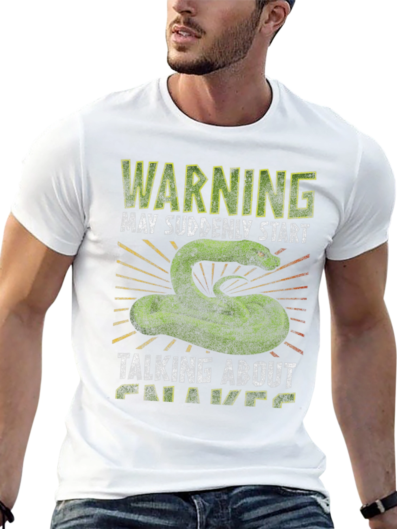 Warning May Suddenly Start Talking About Snakes Funny T-Shirt