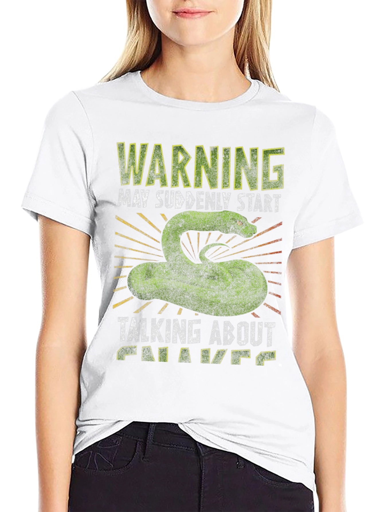 Warning May Suddenly Start Talking About Snakes Funny T-Shirt