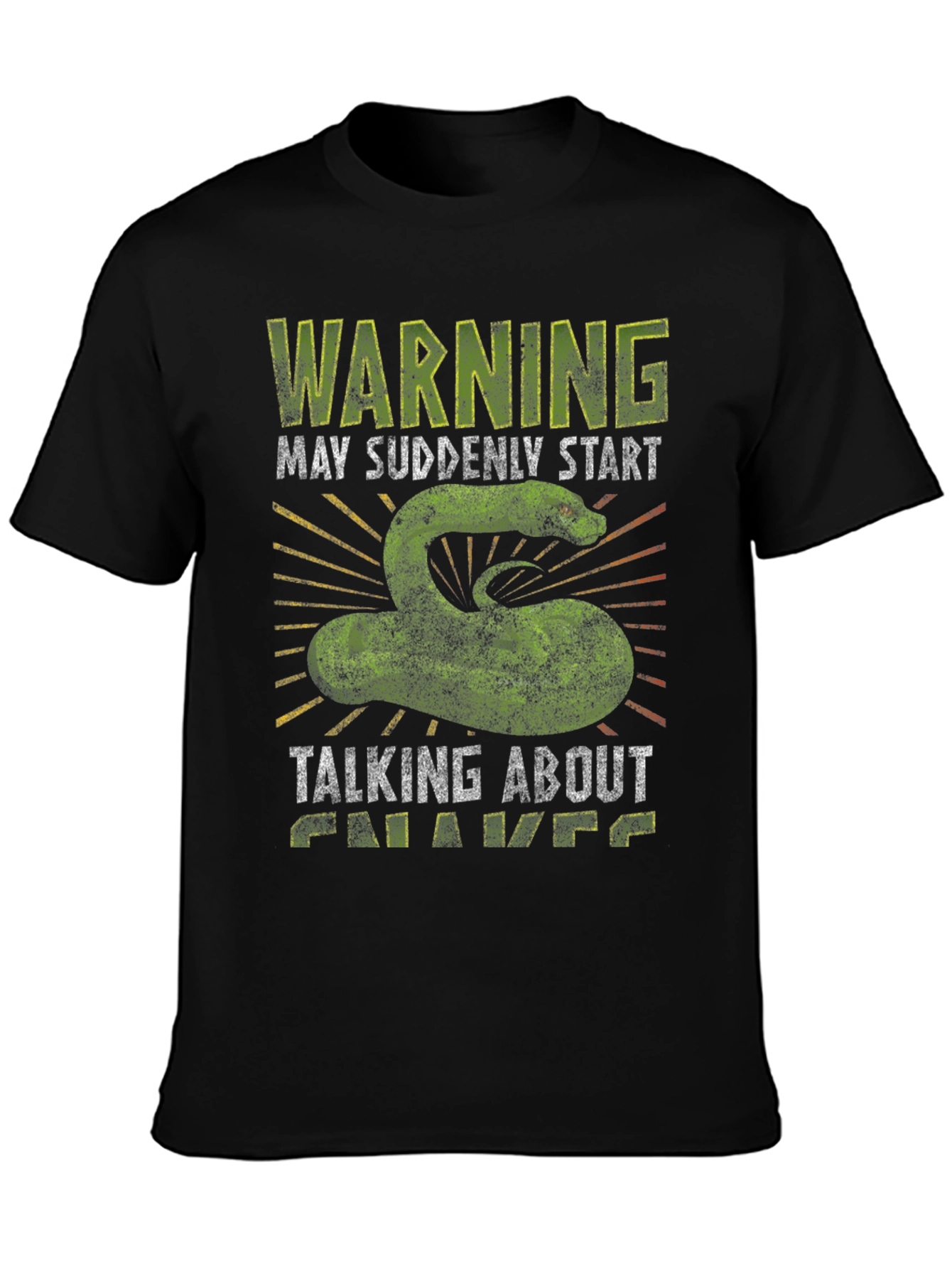 Warning May Suddenly Start Talking About Snakes Funny T-Shirt