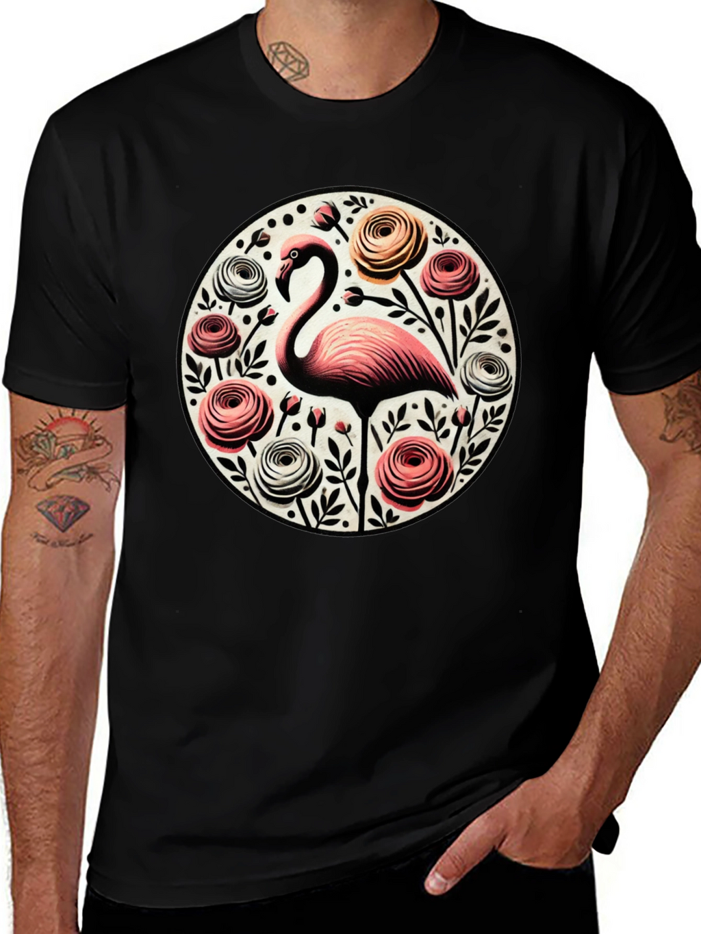 Flamingo Floral Graphic Tee
