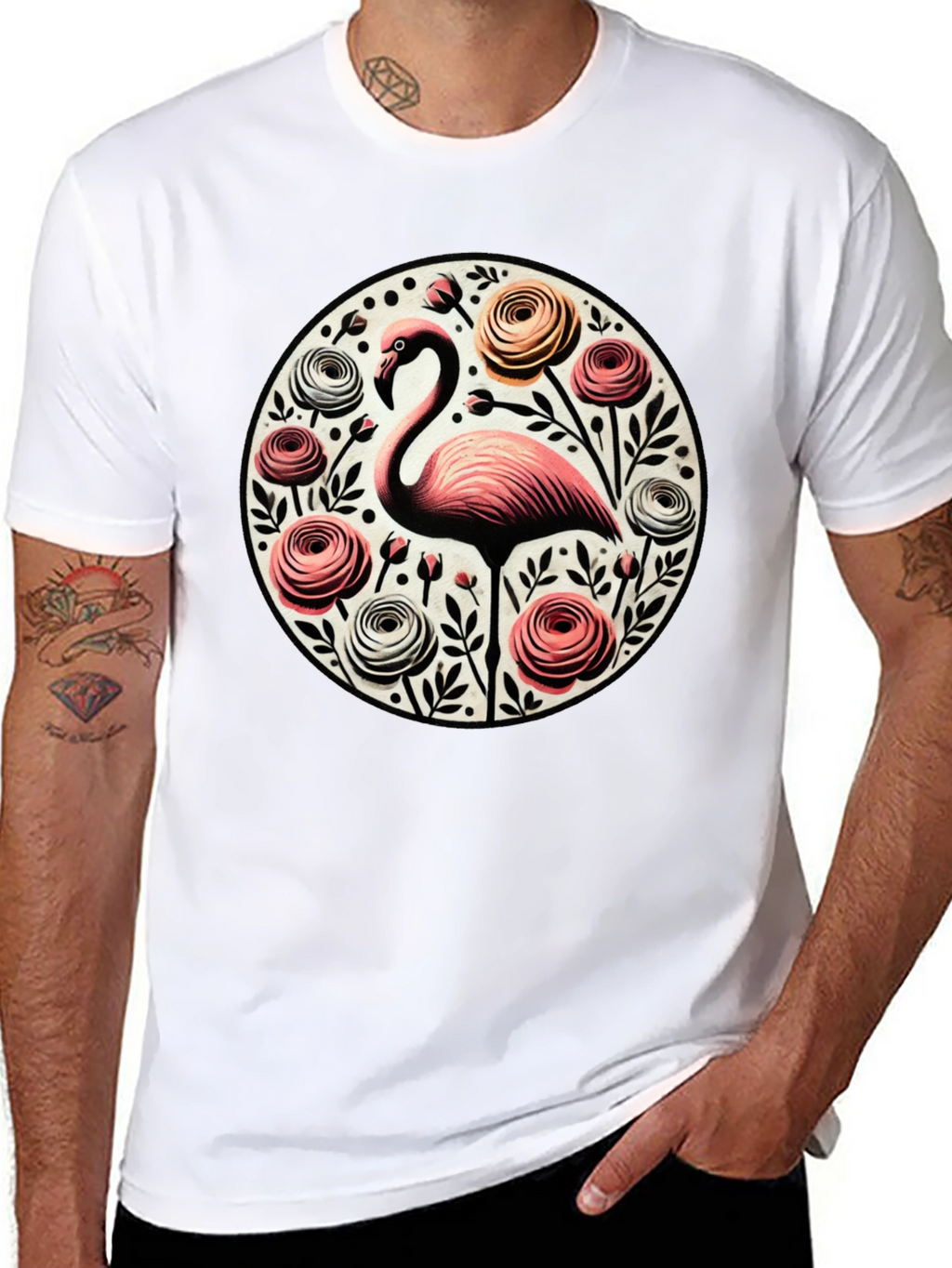 Flamingo Floral Graphic Tee