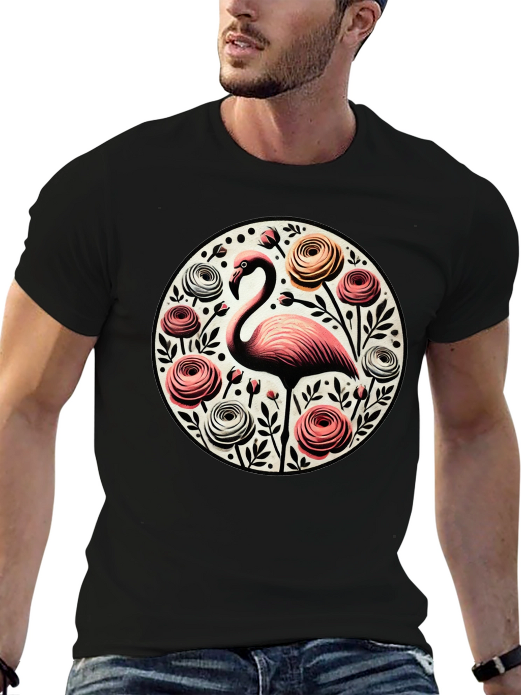Flamingo Floral Graphic Tee