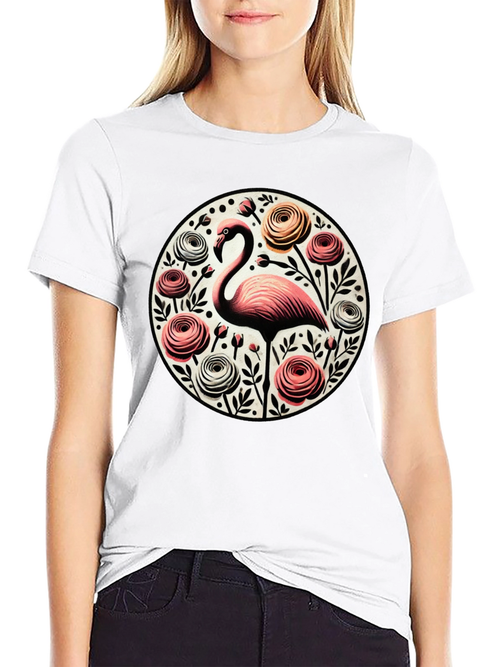 Flamingo Floral Graphic Tee