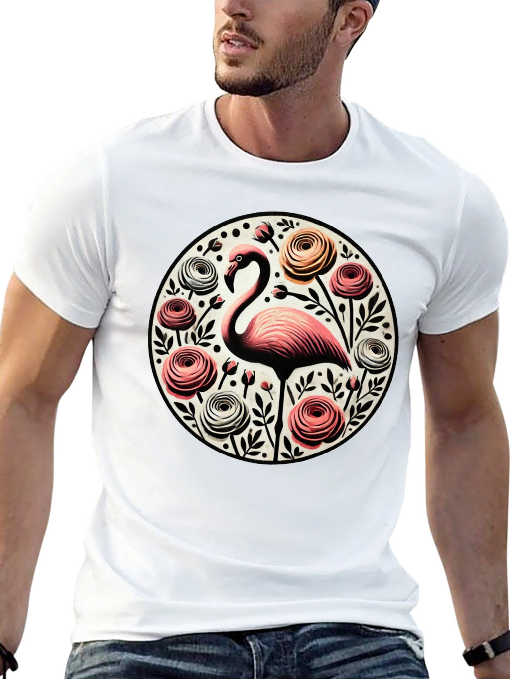 Flamingo Floral Graphic Tee