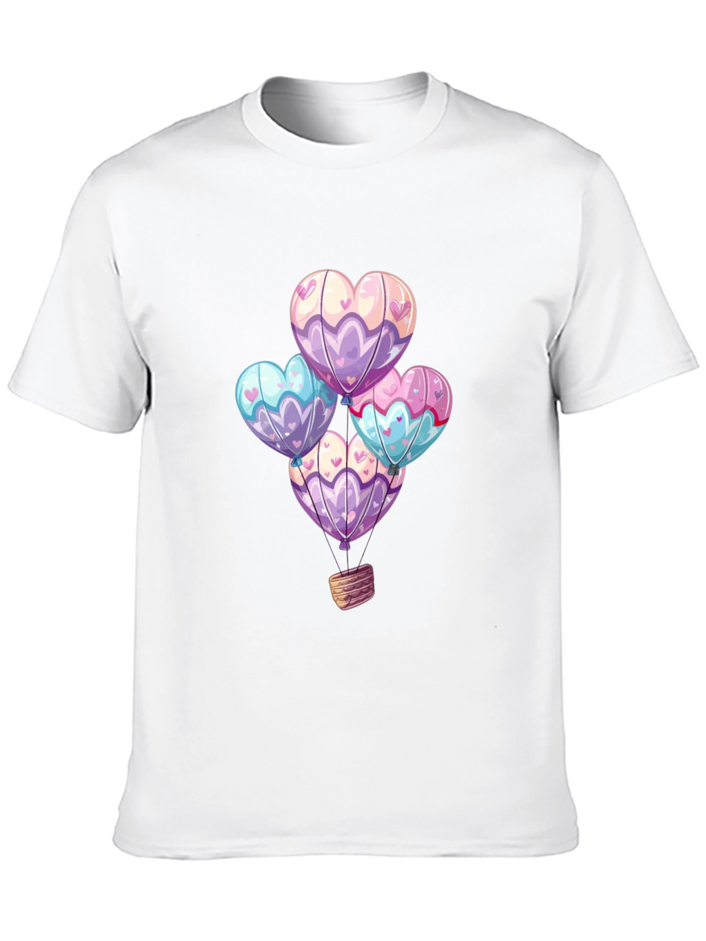 Heart Balloons Graphic Tee - Black