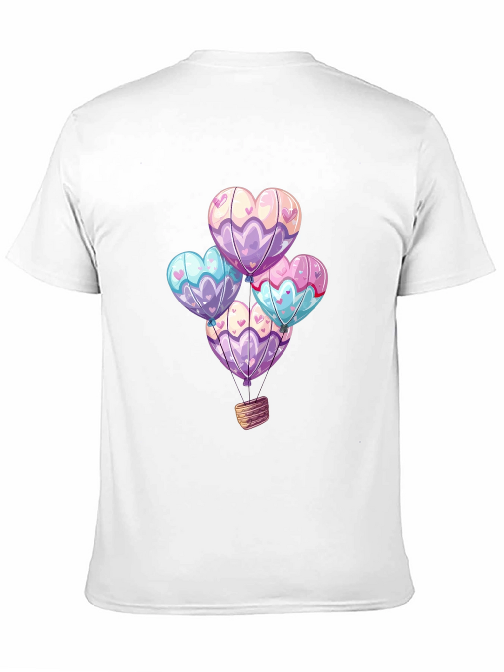 Heart Balloons Graphic Tee - Black