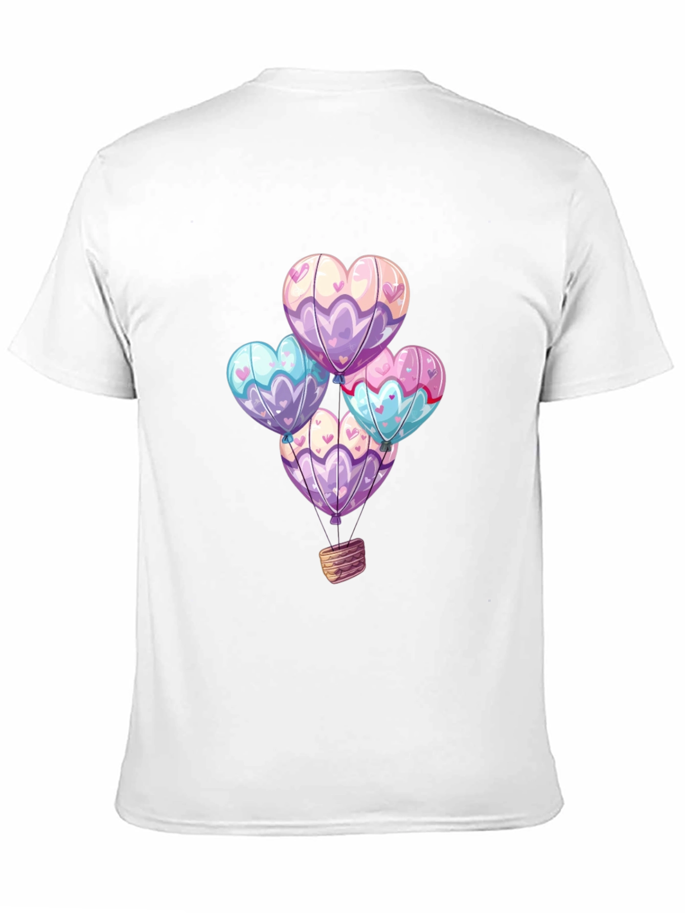 Heart Balloons Graphic Tee - Black
