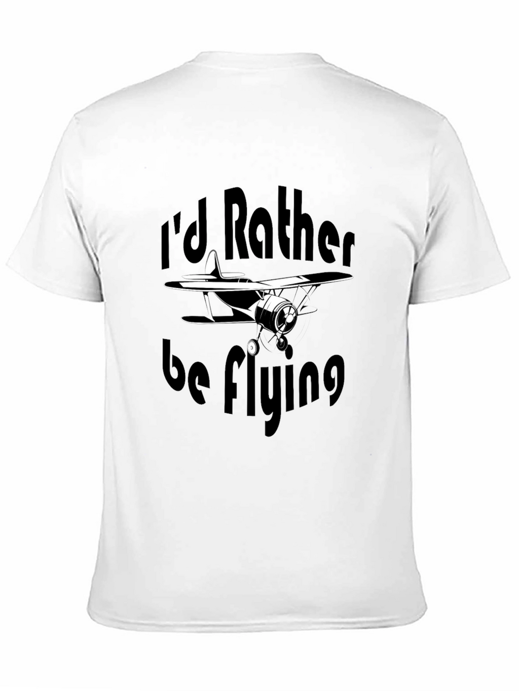 Id Rather Be Flying Black T-Shirt