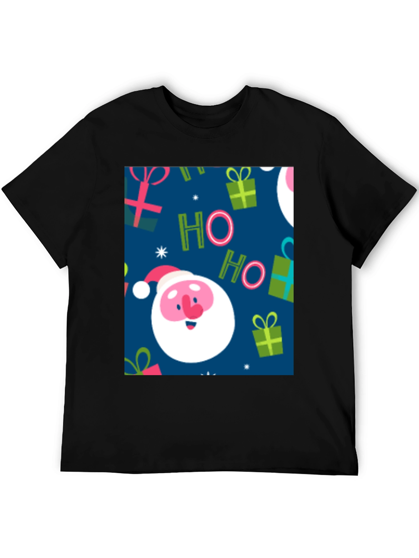 Festive Santa Claus Christmas Pattern T-Shirt