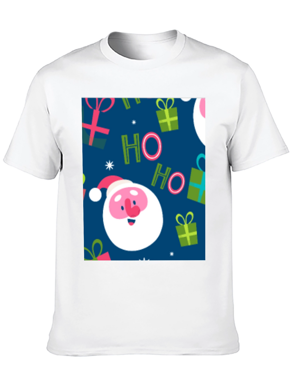 Festive Santa Claus Christmas Pattern T-Shirt