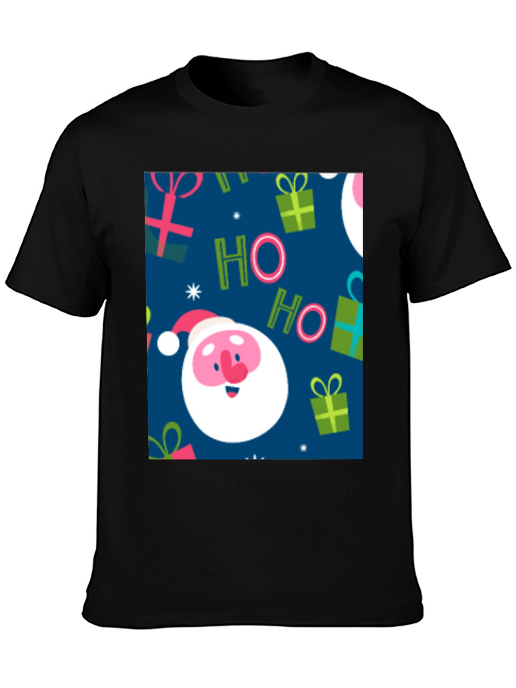 Festive Santa Claus Christmas Pattern T-Shirt