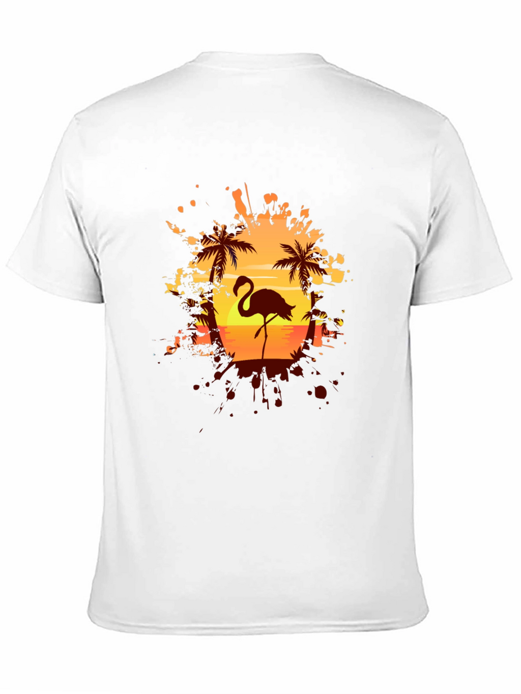 Flamingo Sunset Graphic Tee - Tropical Vibes