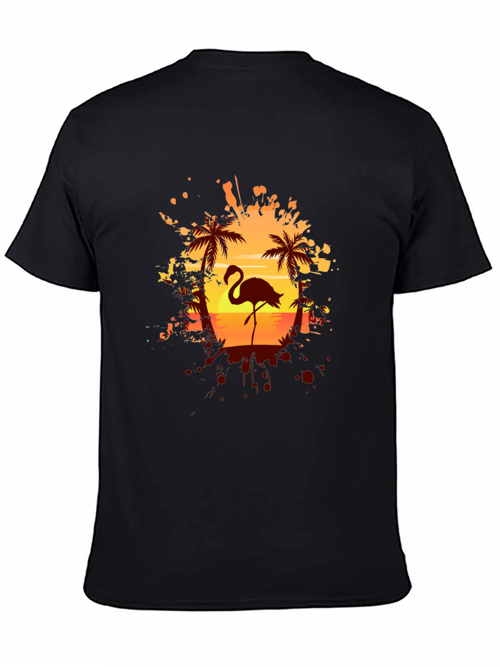 Flamingo Sunset Graphic Tee - Tropical Vibes