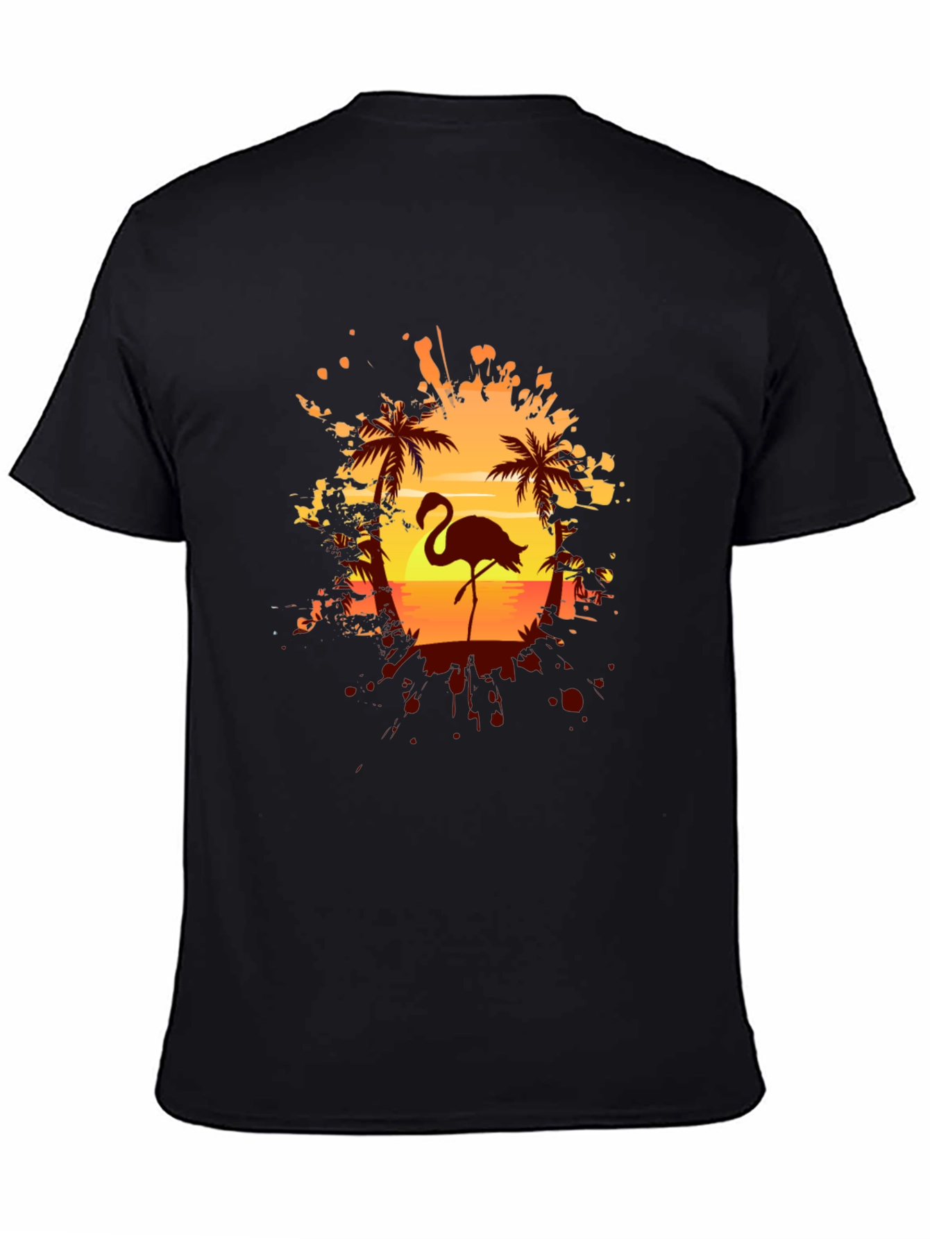 Flamingo Sunset Graphic Tee - Tropical Vibes