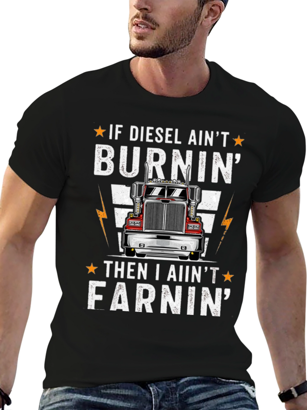 Diesel Burnin Trucker T-Shirt