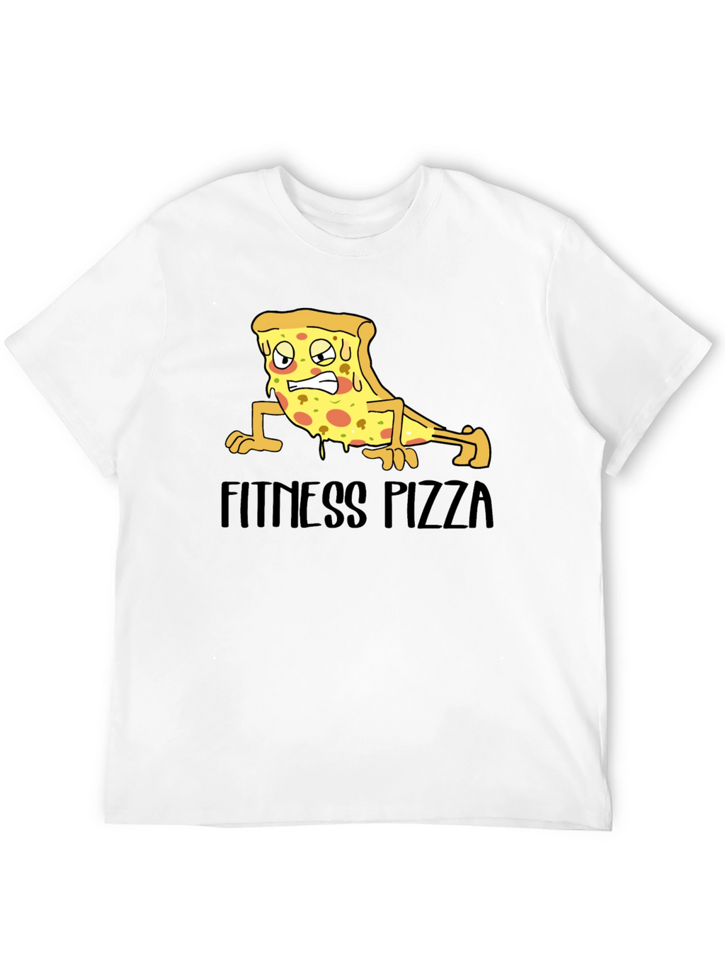 Fitness Pizza Black Graphic Tee