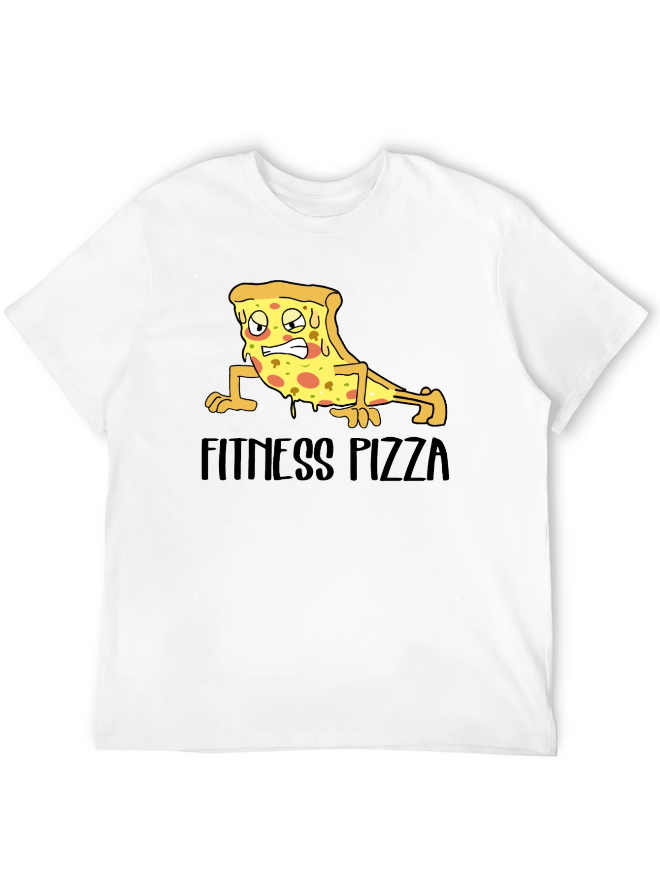 Fitness Pizza Black Graphic Tee