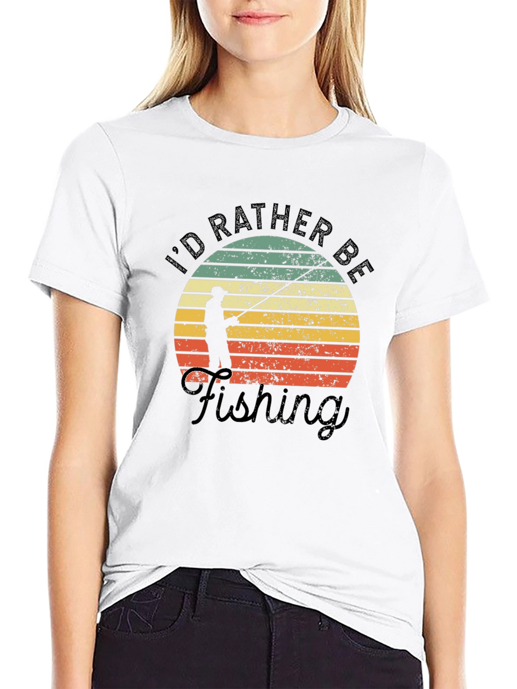 Fishing T-Shirt: Id Rather Be Fishing Graphic Tee