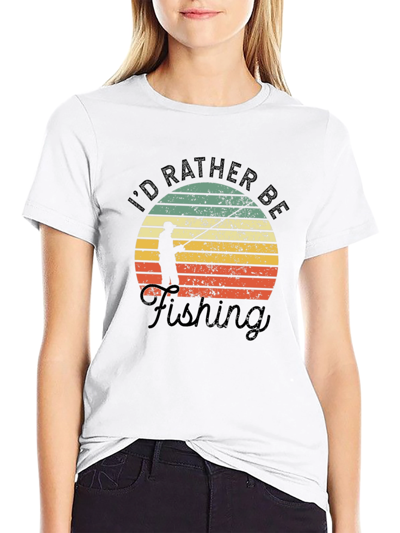 Fishing T-Shirt: Id Rather Be Fishing Graphic Tee
