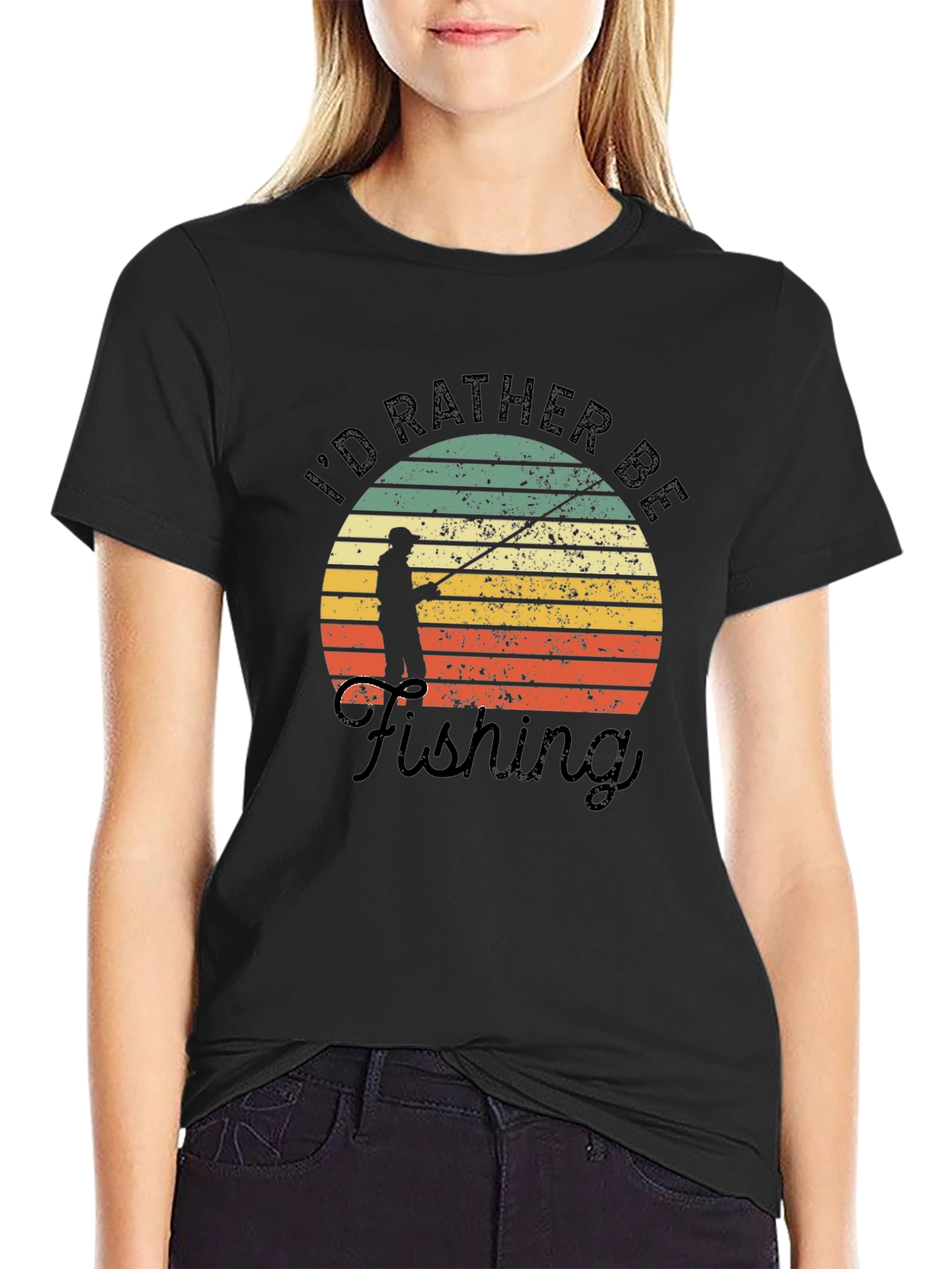 Fishing T-Shirt: Id Rather Be Fishing Graphic Tee