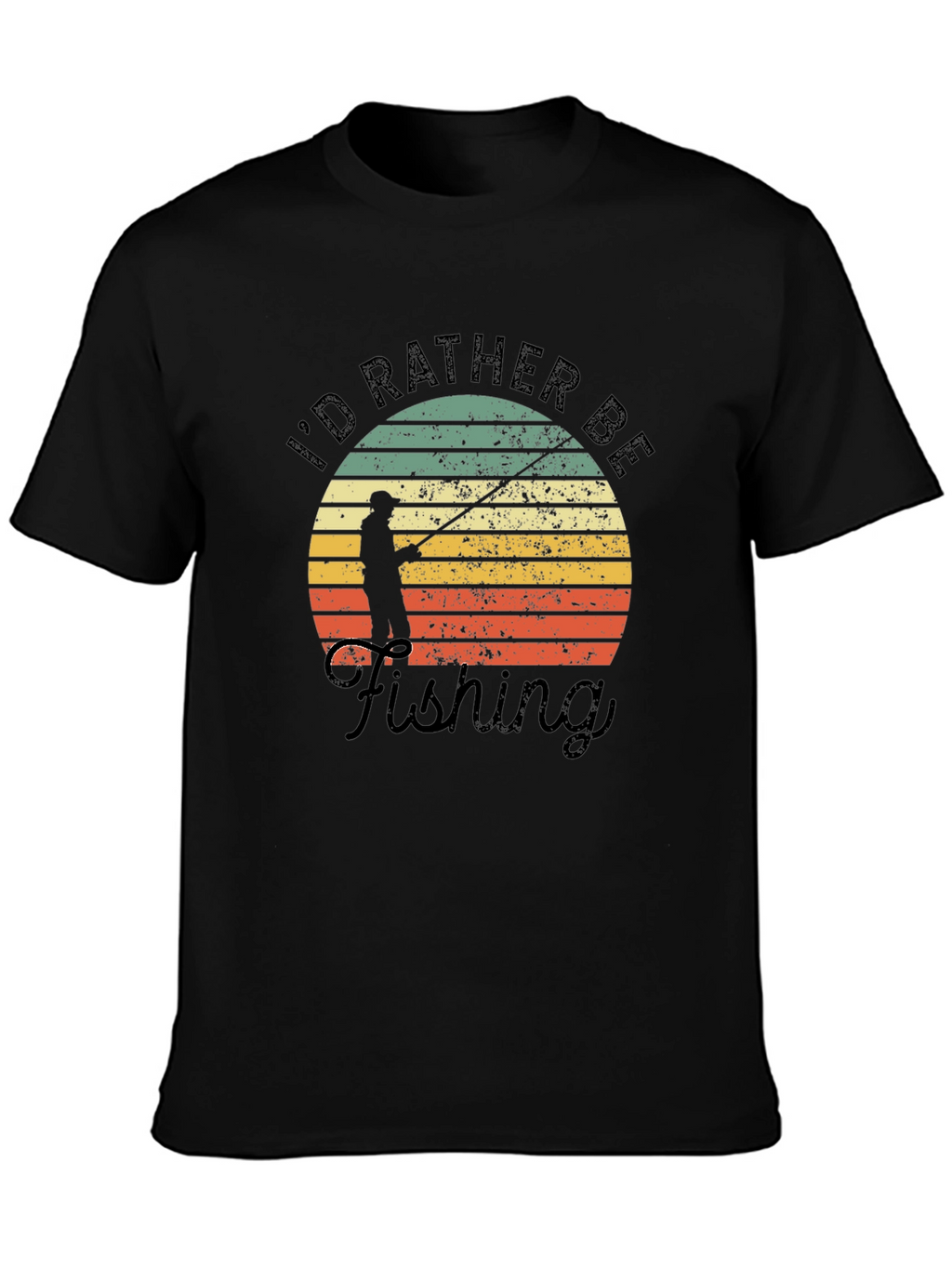 Fishing T-Shirt: Id Rather Be Fishing Graphic Tee