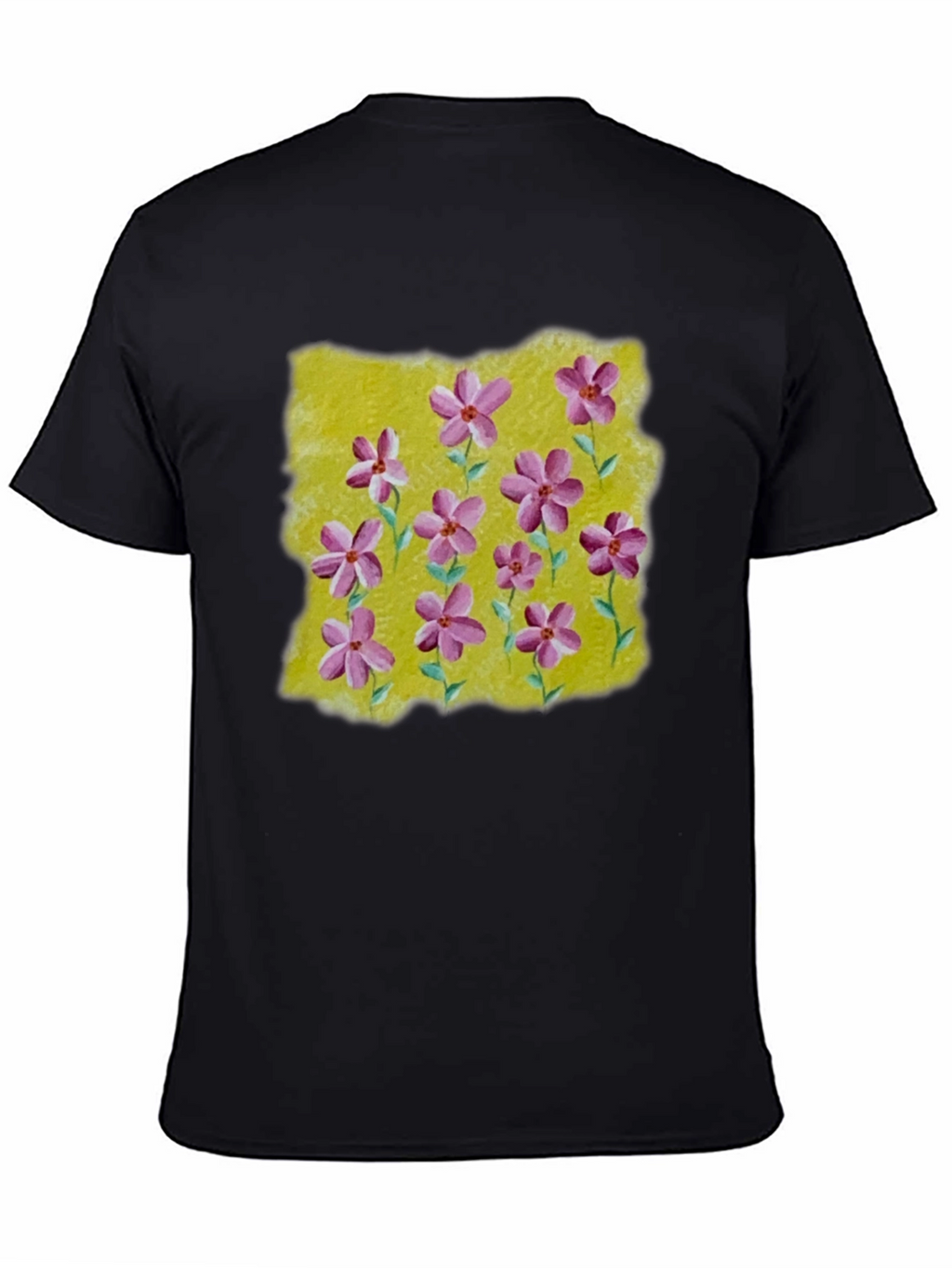 Floral Print T-Shirt: Artistic Blossom Design