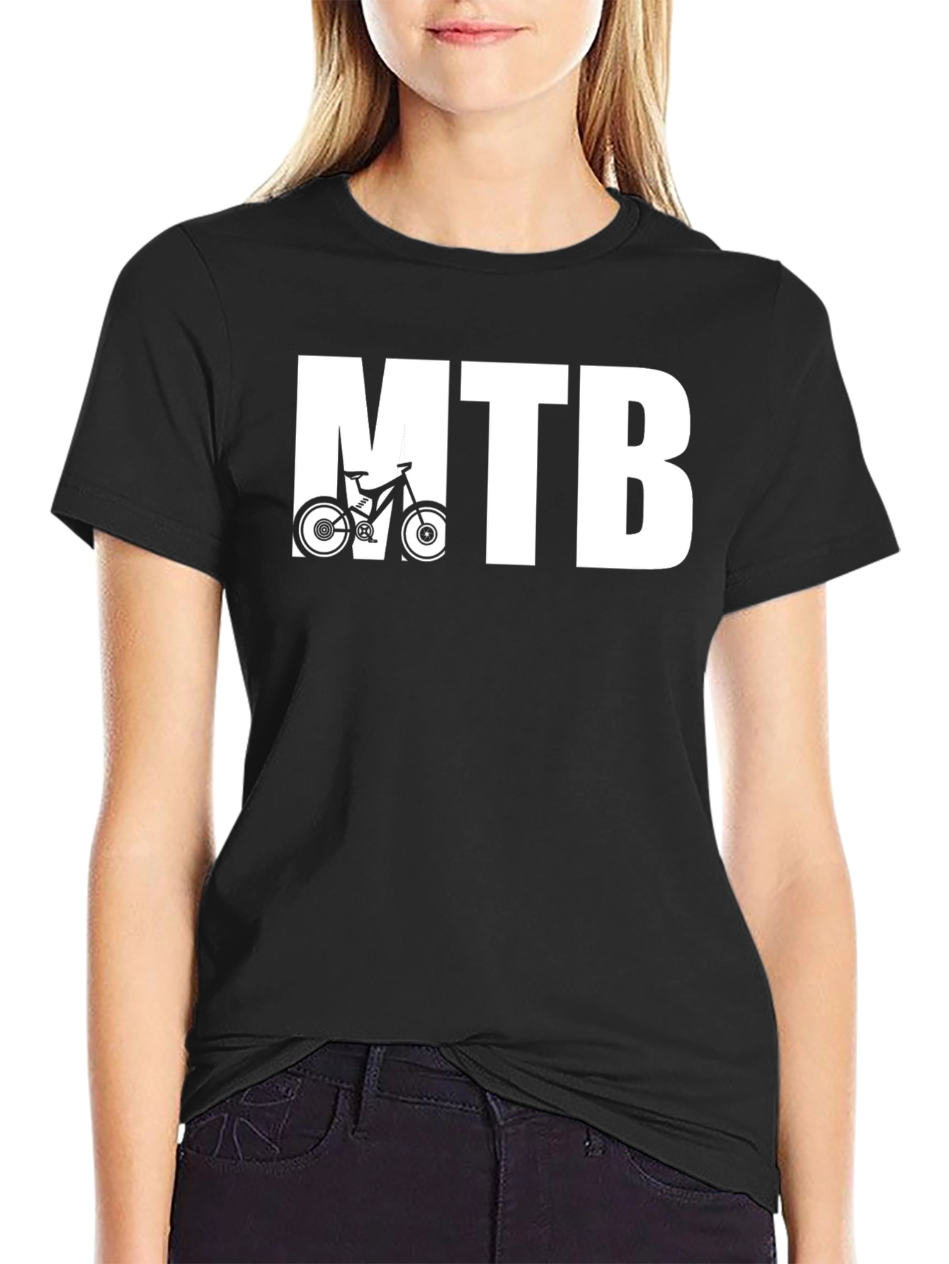 MTB Mountain Bike Graphic T-Shirt - Black