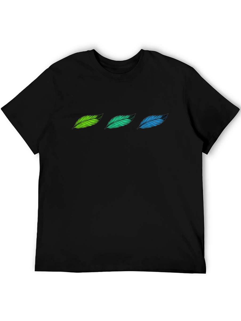 Feather Trio Black T-Shirt | Stylish & Comfortable