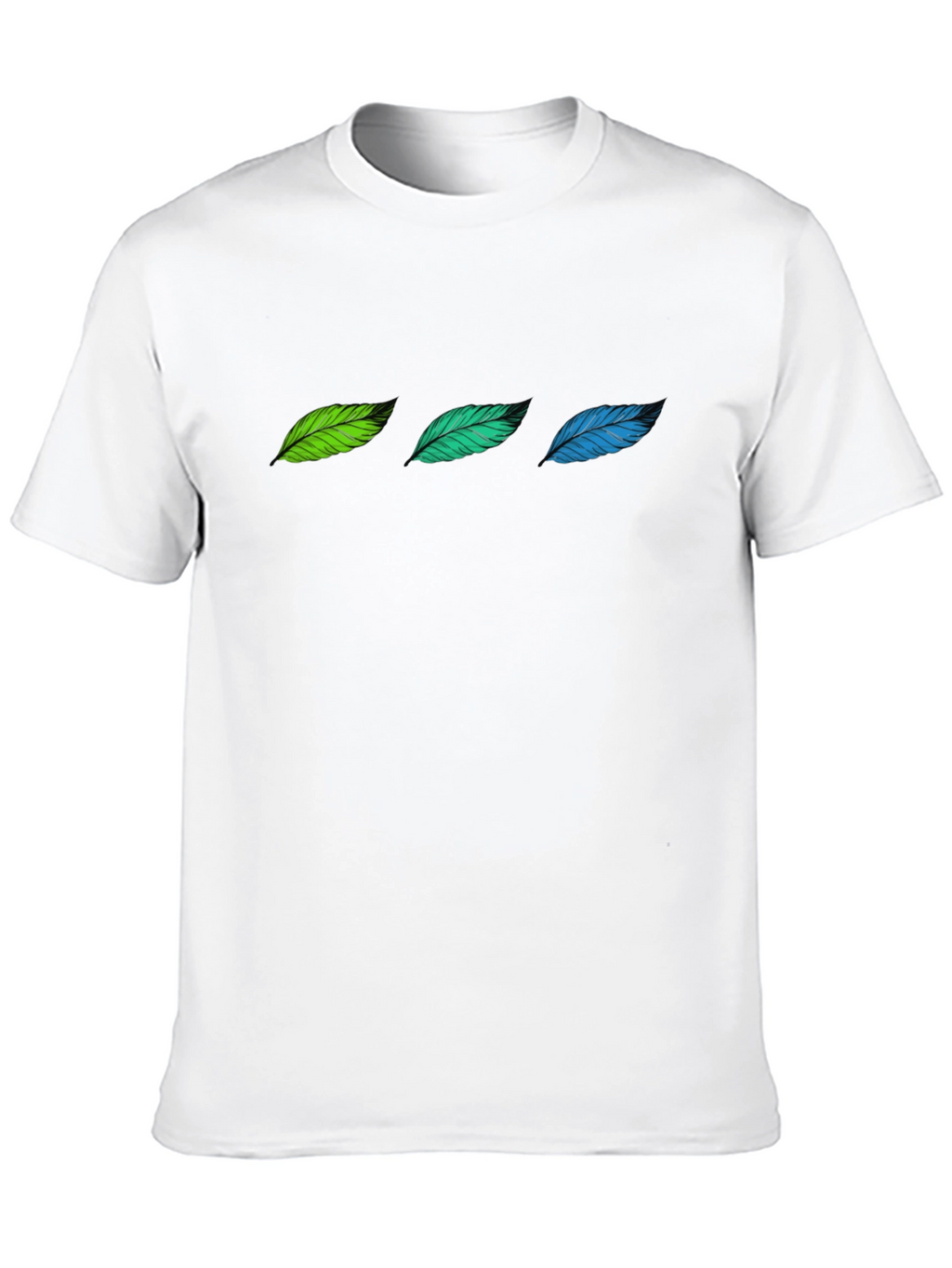 Feather Trio Black T-Shirt | Stylish & Comfortable