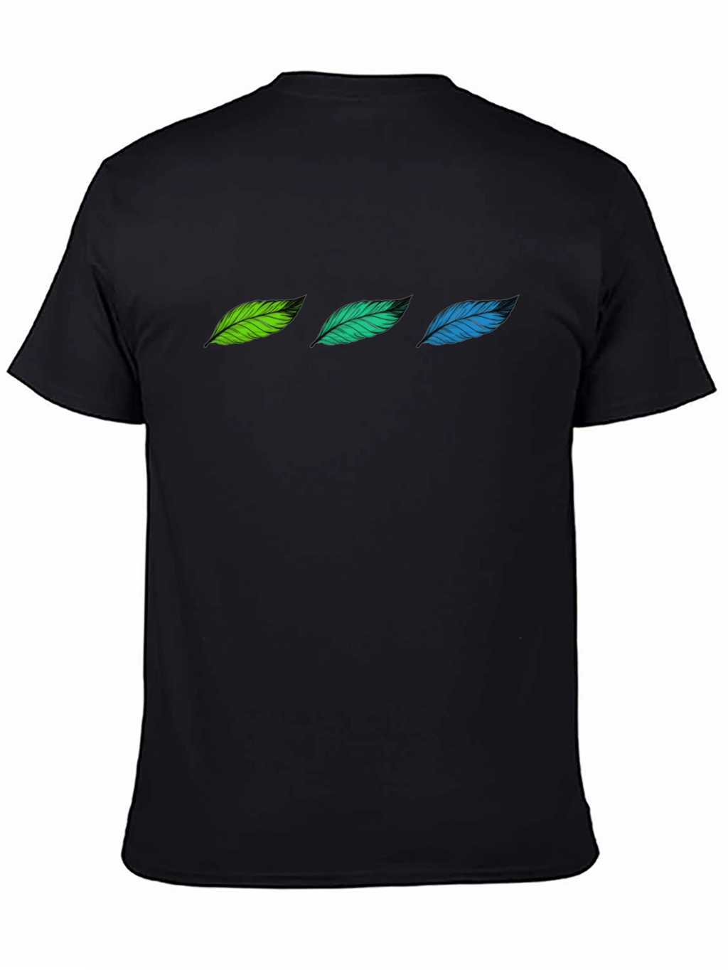Feather Trio Black T-Shirt | Stylish & Comfortable