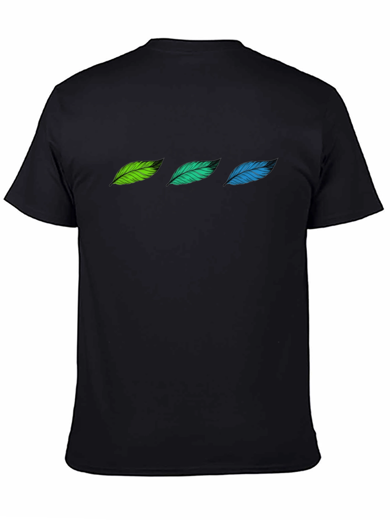 Feather Trio Black T-Shirt | Stylish & Comfortable
