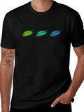 Feather Trio Black T-Shirt | Stylish & Comfortable