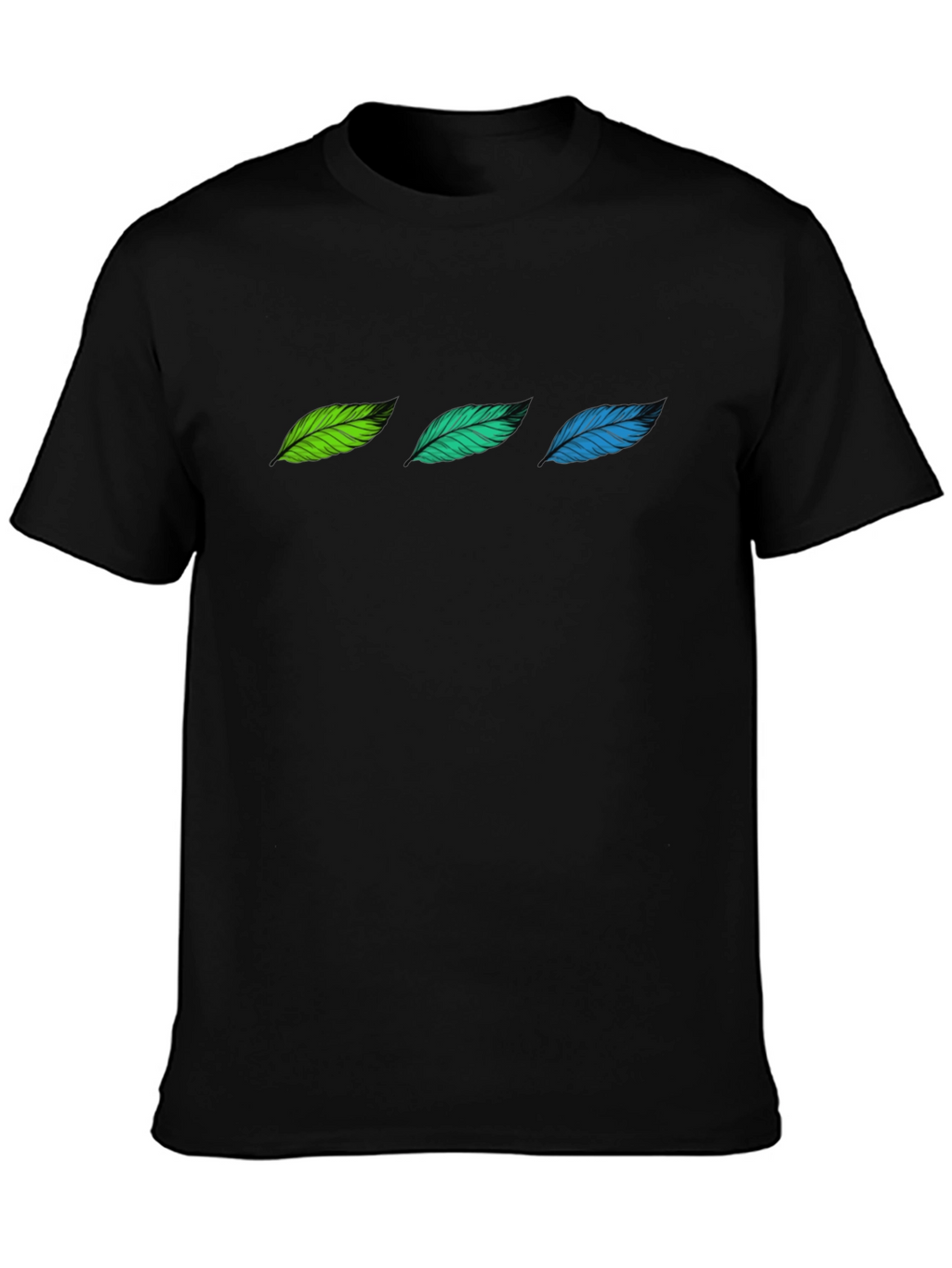 Feather Trio Black T-Shirt | Stylish & Comfortable