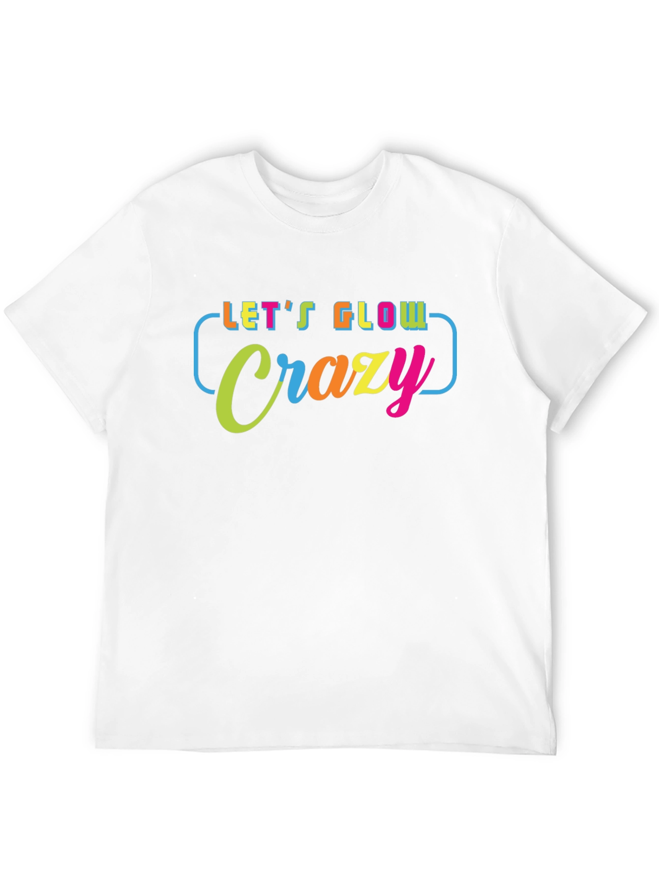 Lets Glow Crazy Graphic T-Shirt - Black