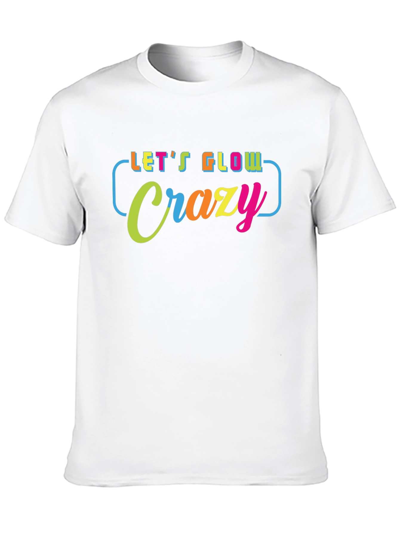 Lets Glow Crazy Graphic T-Shirt - Black