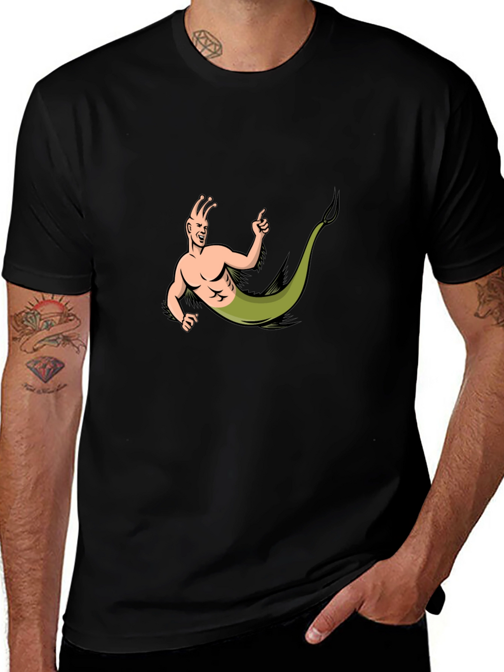 Snail Man T-Shirt - Black Cotton Tee