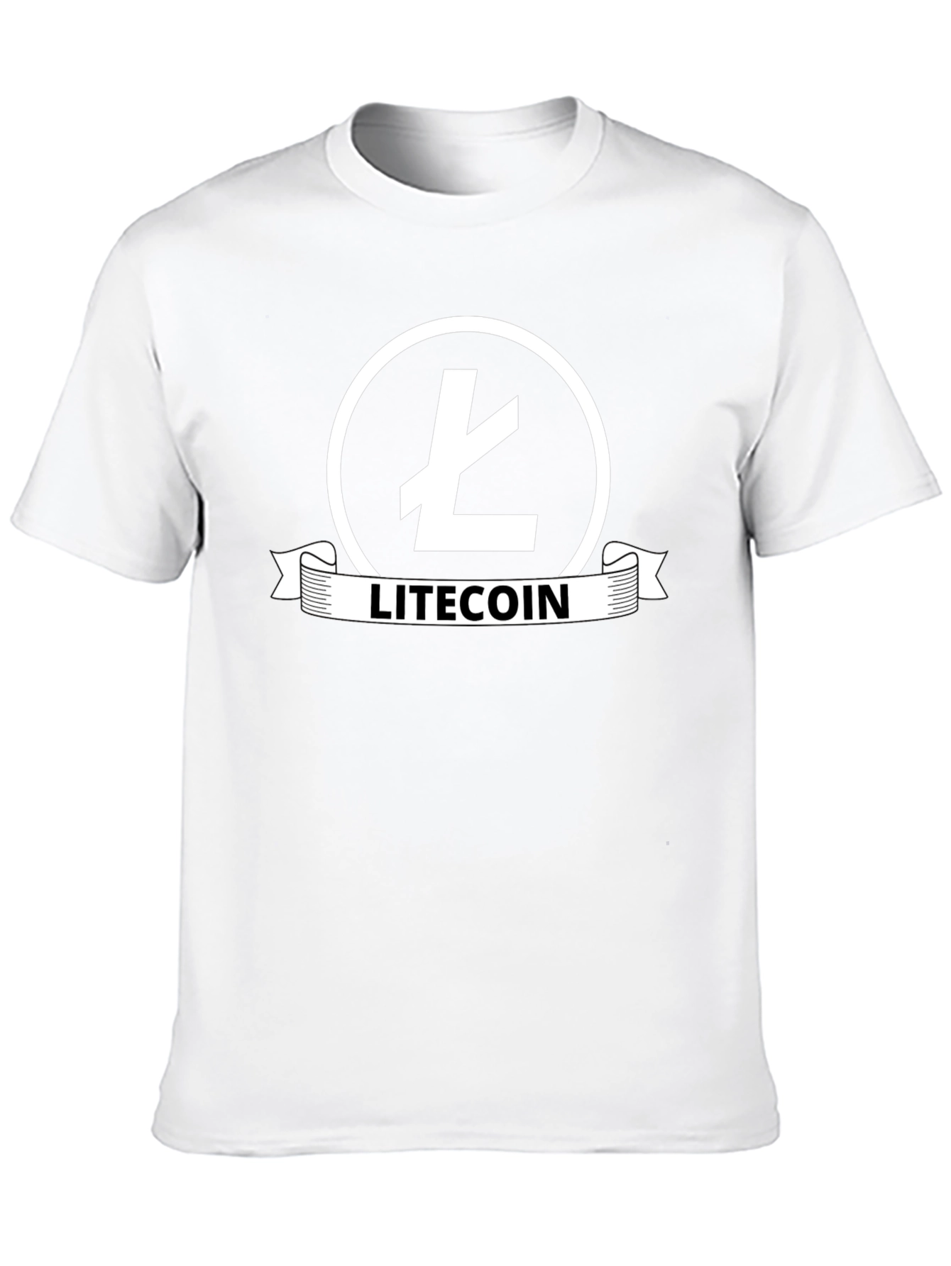 Litecoin Logo Black T-Shirt - Crypto Fan Apparel