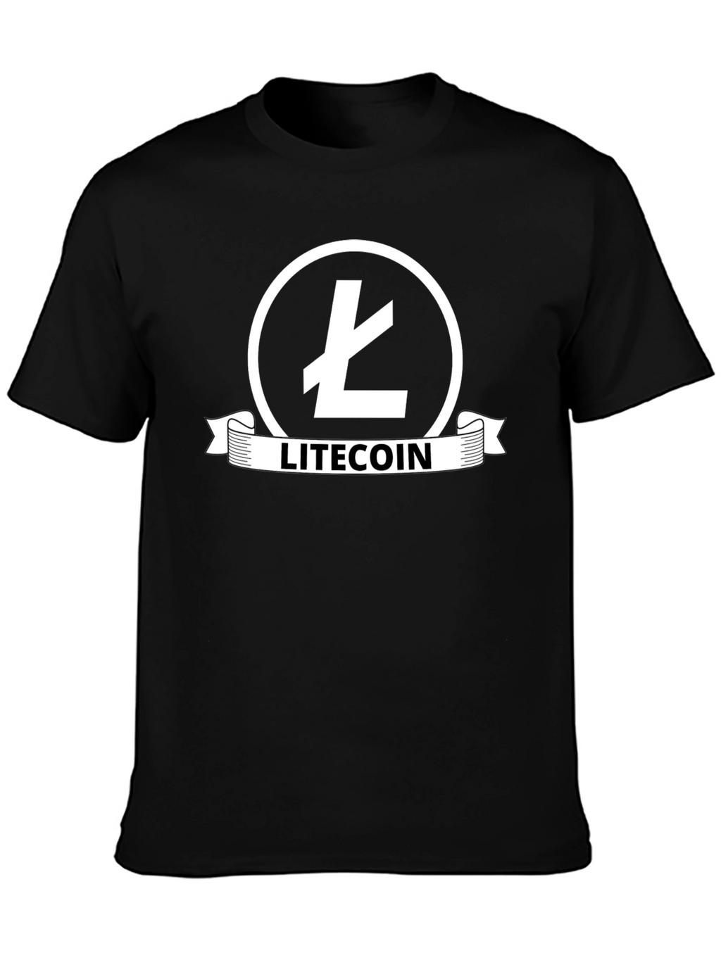 Litecoin Logo Black T-Shirt - Crypto Fan Apparel