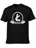 Litecoin Logo Black T-Shirt - Crypto Fan Apparel