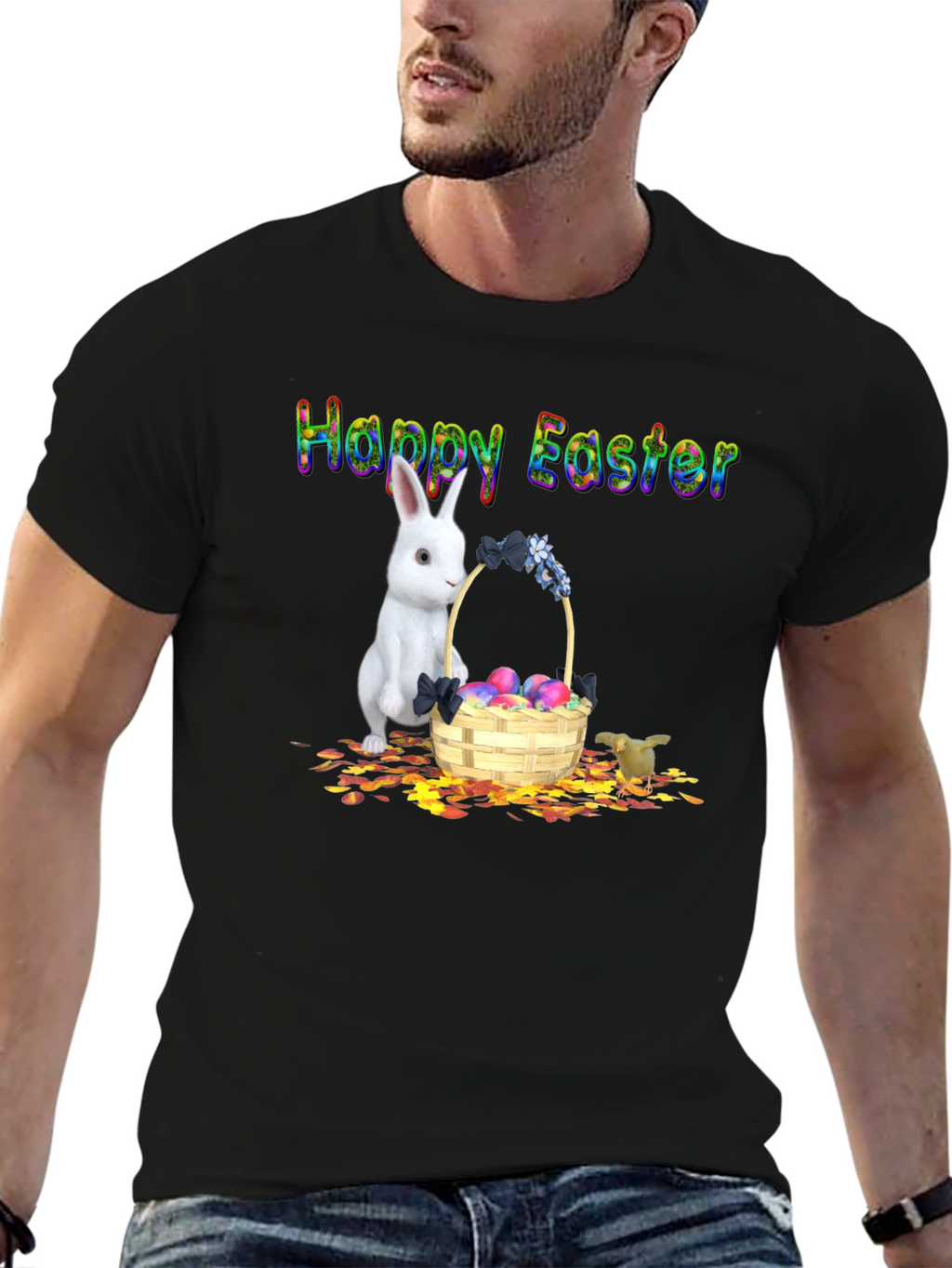 Happy Easter Bunny Basket T-Shirt