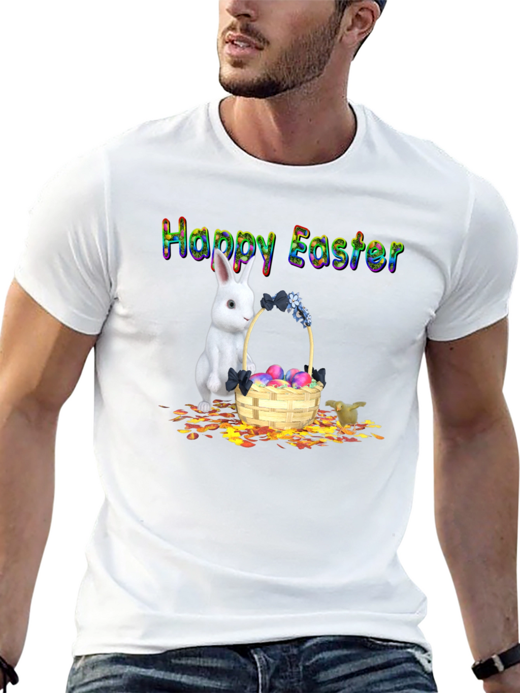 Happy Easter Bunny Basket T-Shirt