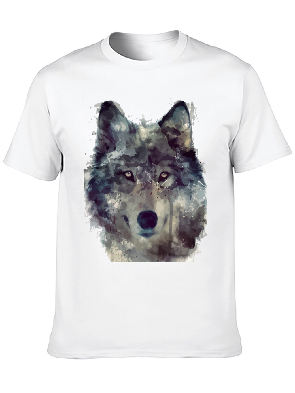 Wolf Portrait Graphic Tee - Mens Black T-Shirt