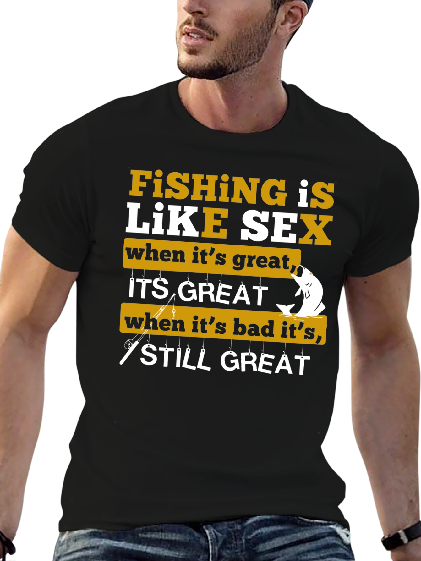 Fishing is Like Sex Graphic T-Shirt