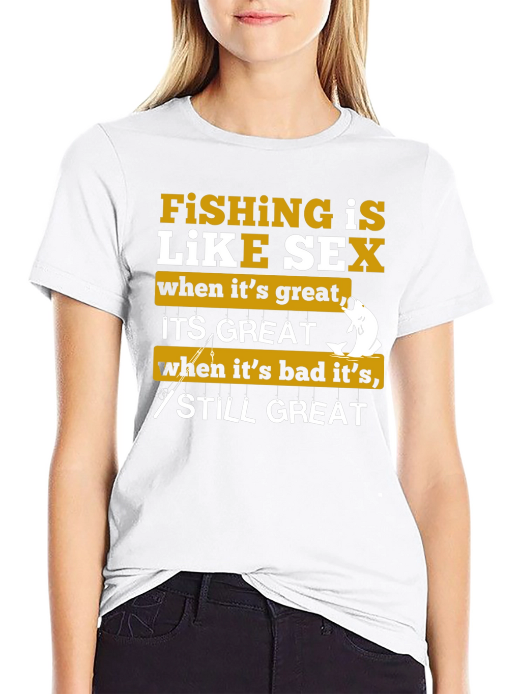 Fishing is Like Sex Graphic T-Shirt