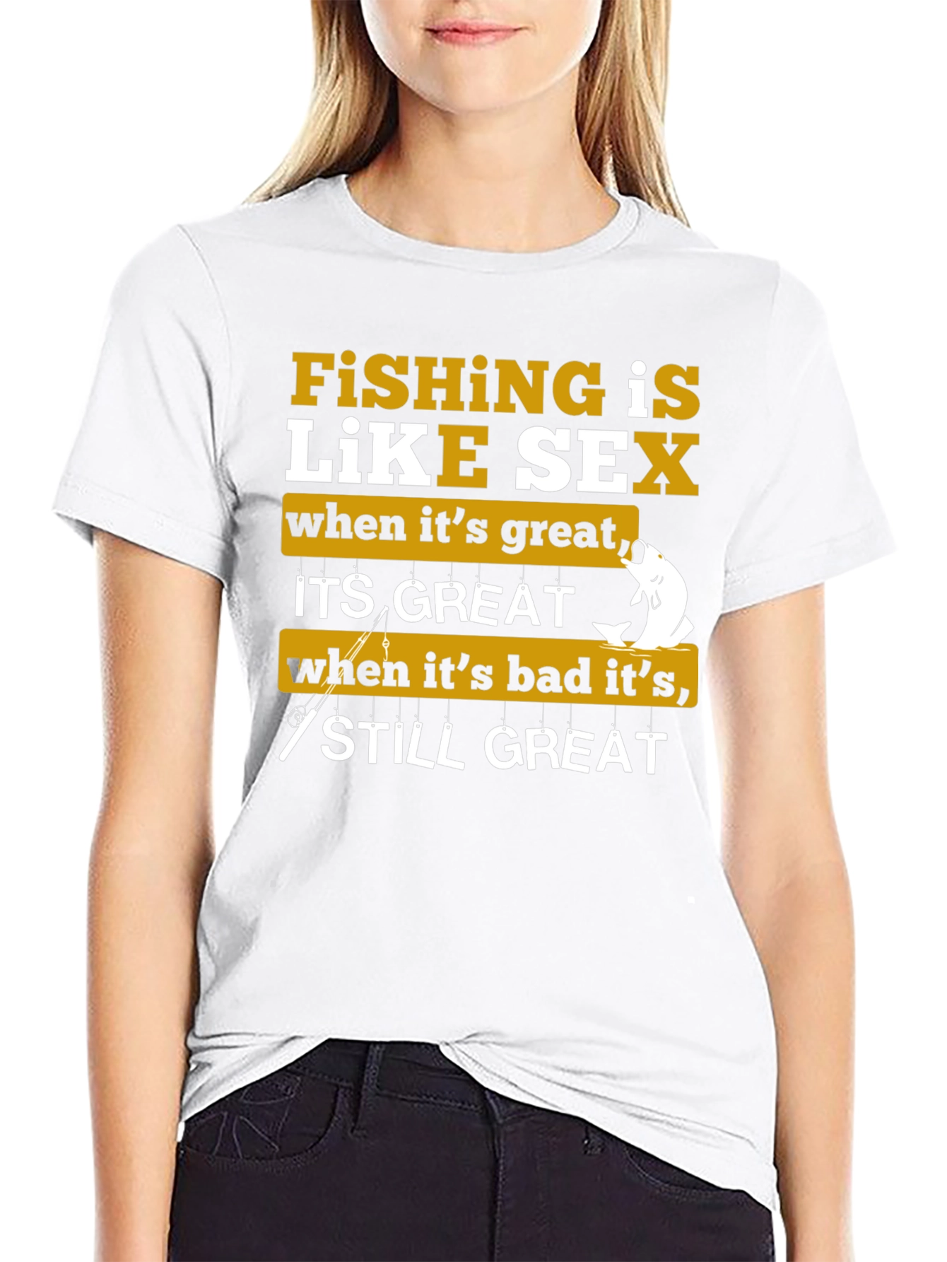 Fishing is Like Sex Graphic T-Shirt